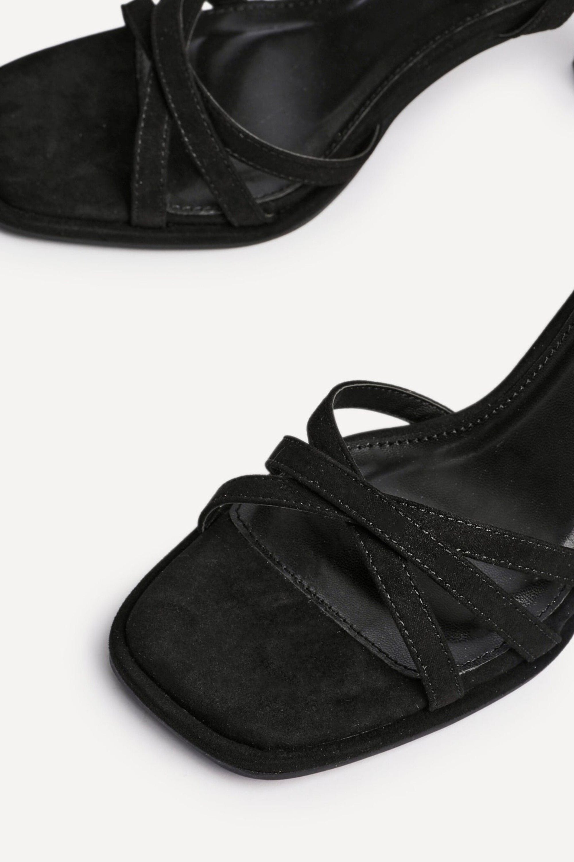 Linzi Faro Black Faux Suede Strappy Heeled Sandals image 5