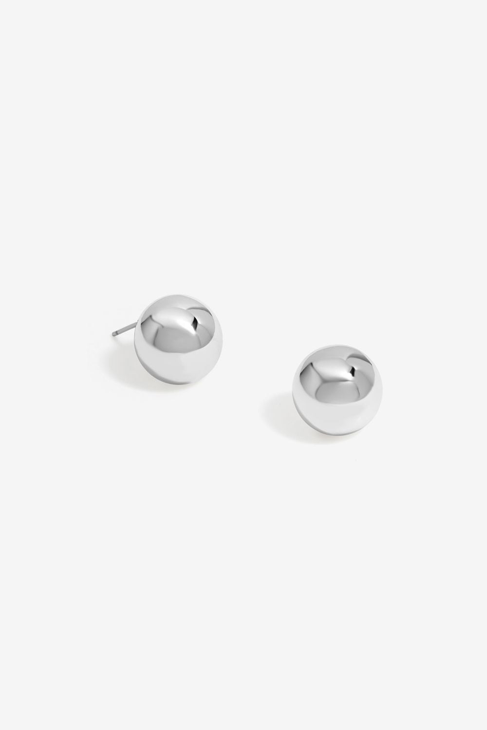 Jon Richard Jon Richard Polished Silver Orb Stud Earrings image 1