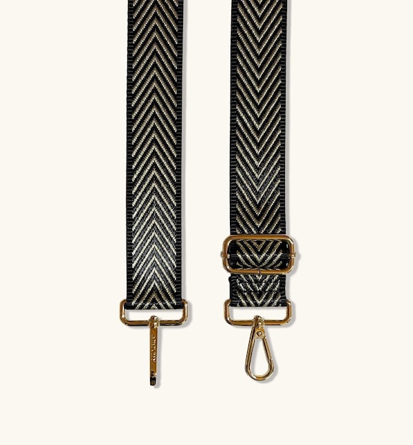 Apatchy London Black And Gold Arrow Strap