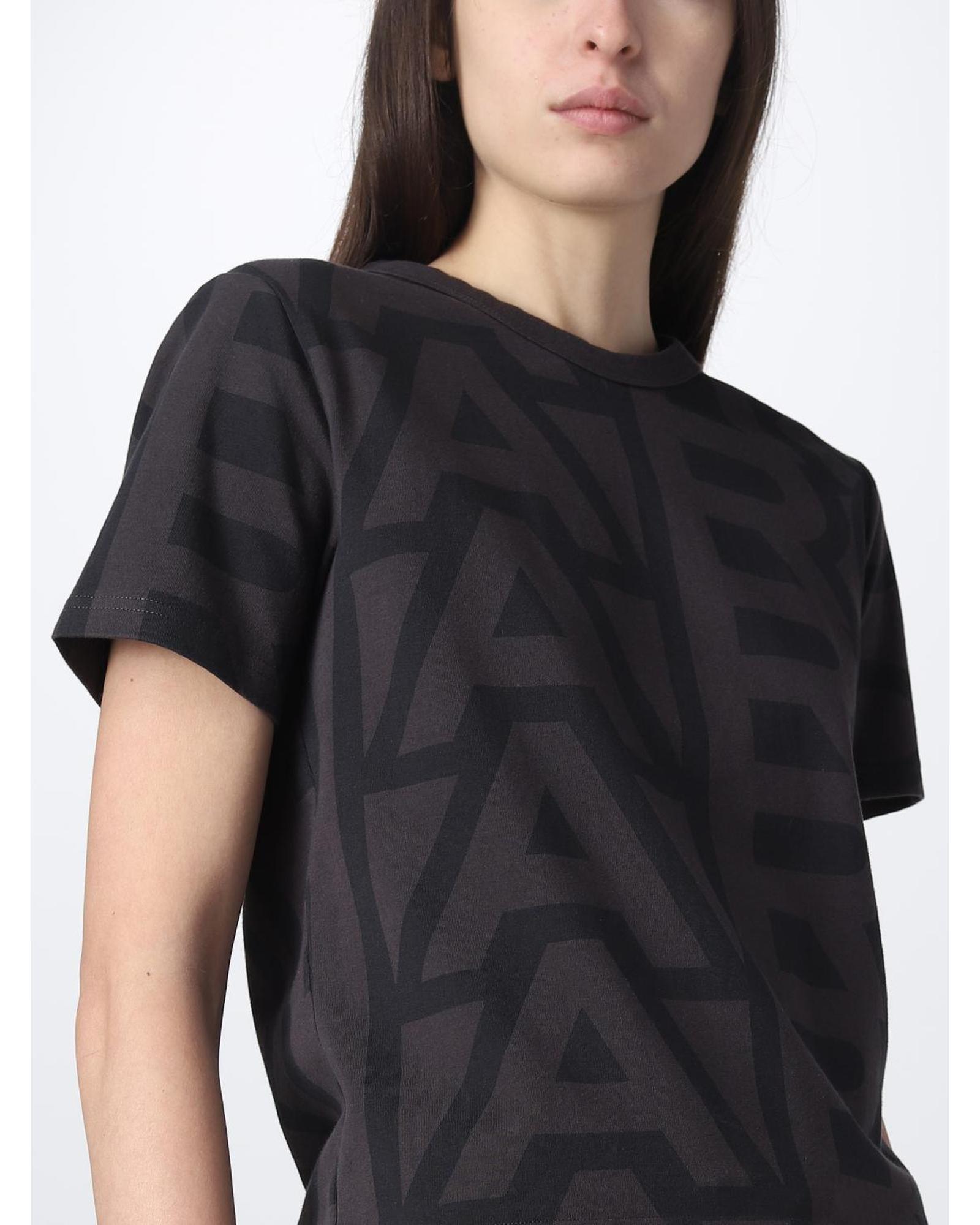 Marc Jacobs AllOver Logo Print TShirt Wo - Black T-Shirts image 5