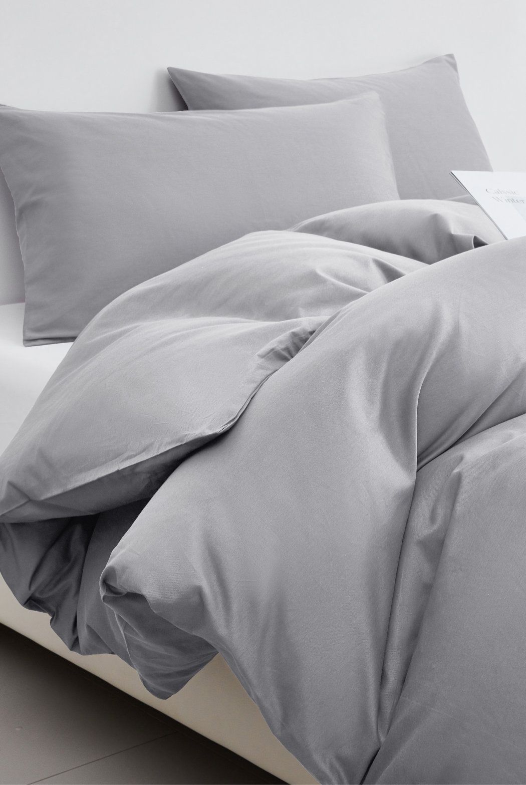 Ezysleep 100% Egyptian Cotton Silver Duvet Cover Set image 1