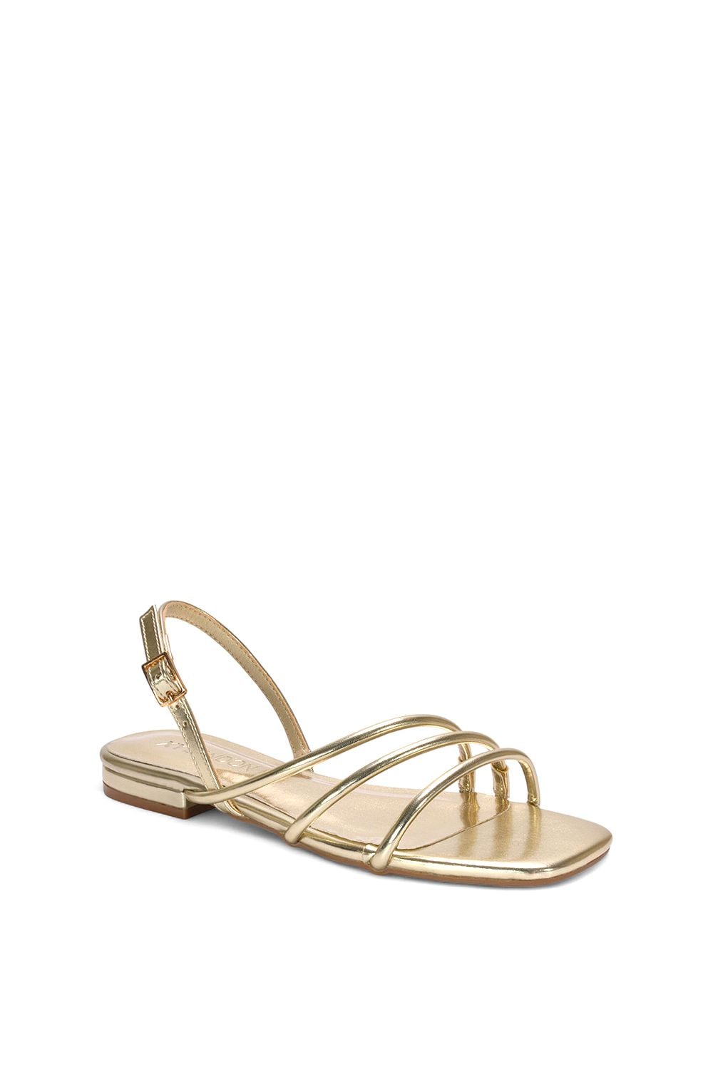 XY London 'Mary' Square Toe Strappy Slingback Flat Sandals image 2