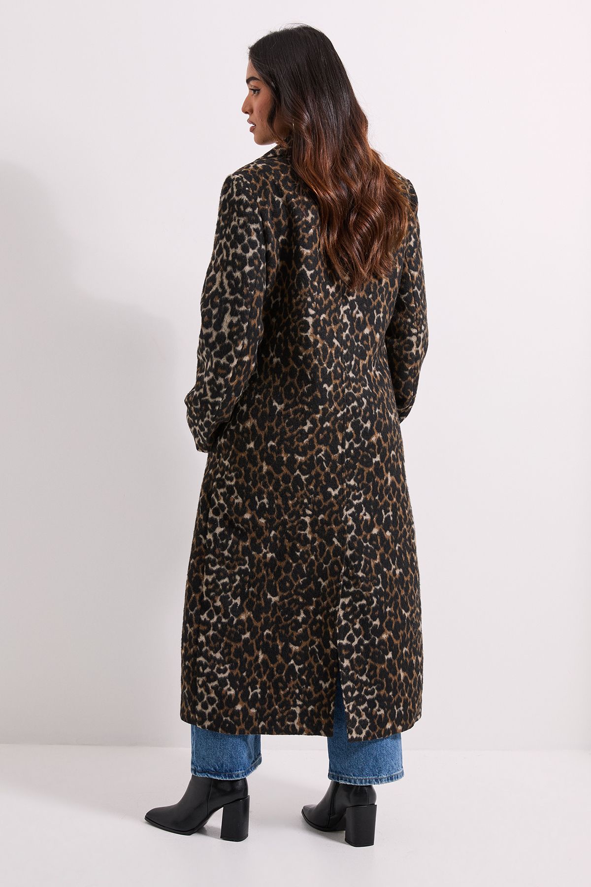 Dorothy Perkins Petite Animal Wool Midi Coat Animal image 3