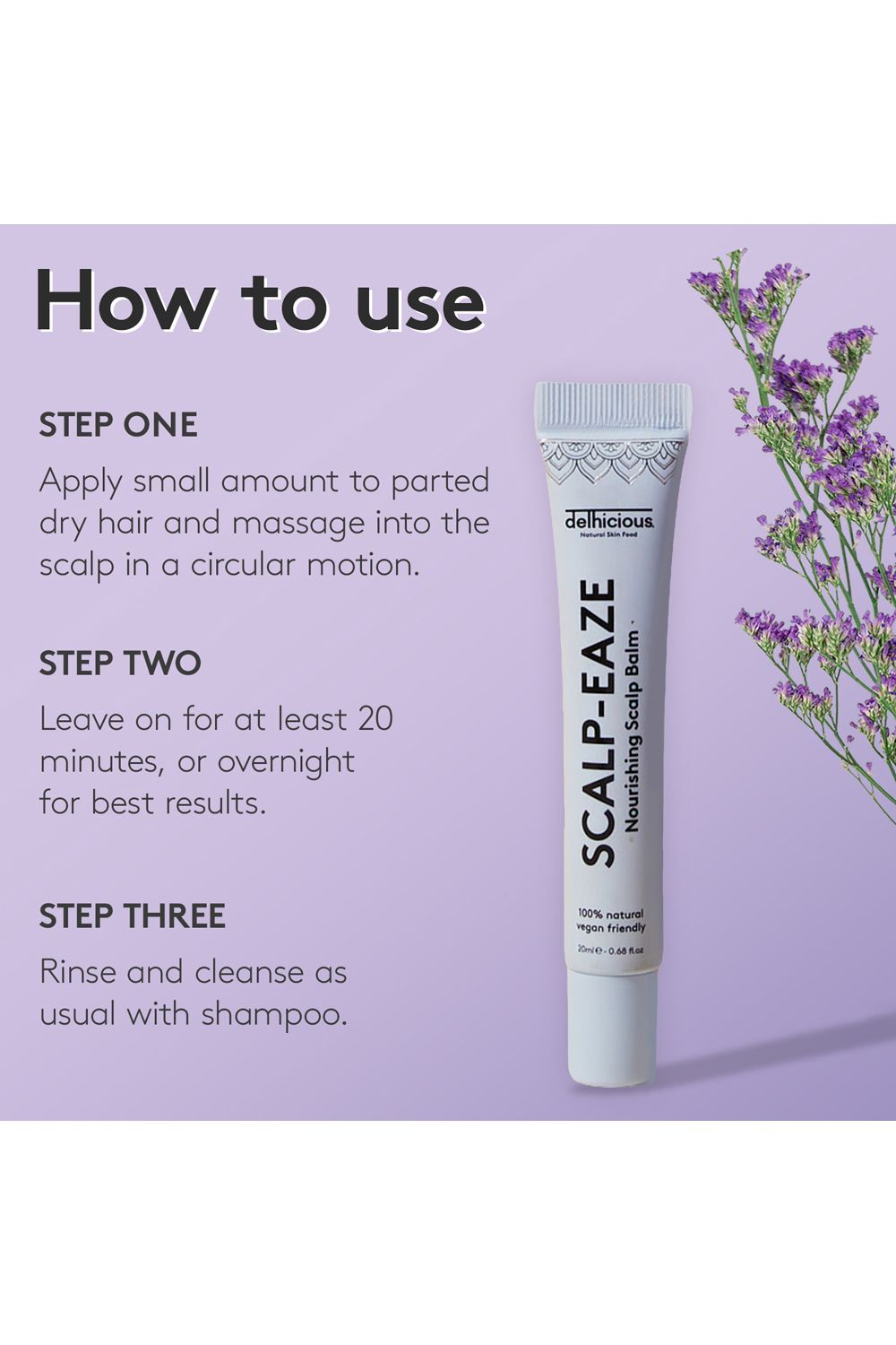 Delhicious Scalp-Eaze Scalp Balm - Amla Berry & Mango Butter 20ml Multi image 5