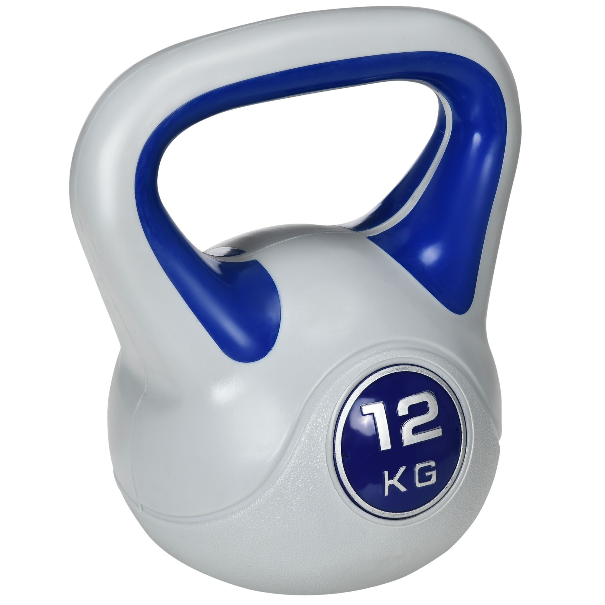 SPORTNOW 12kg Kettle Bell with Handle for Home Gym, Dark Blue and Grey image 2