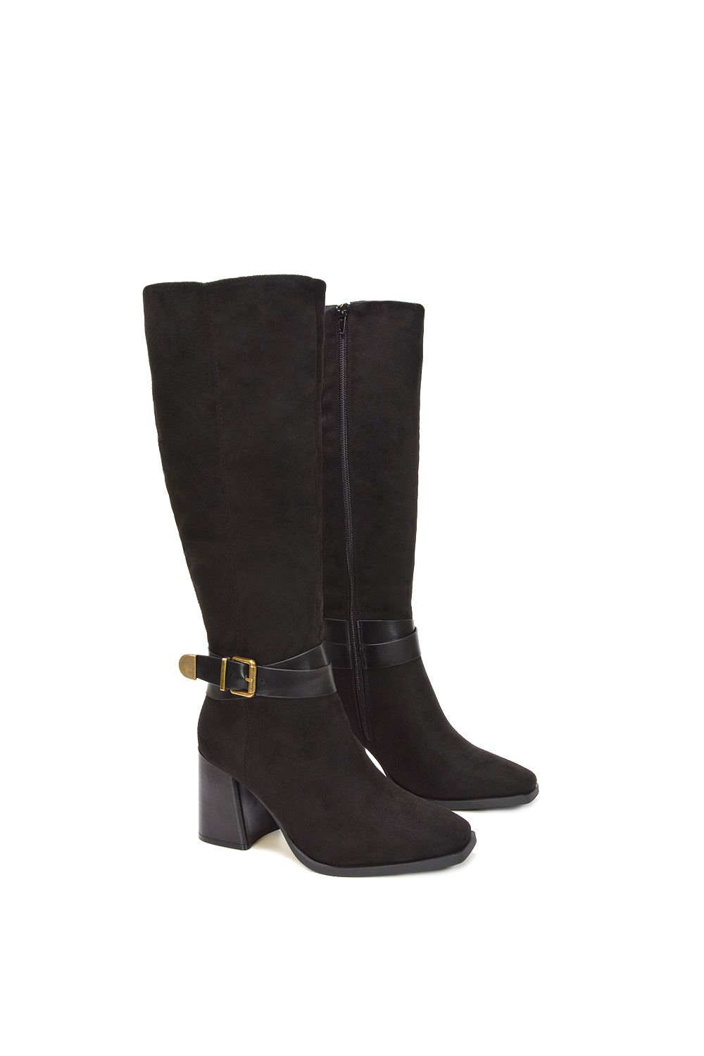 XY London 'Ophelia' Block Heel Square Toe Long Knee High Boots image 5