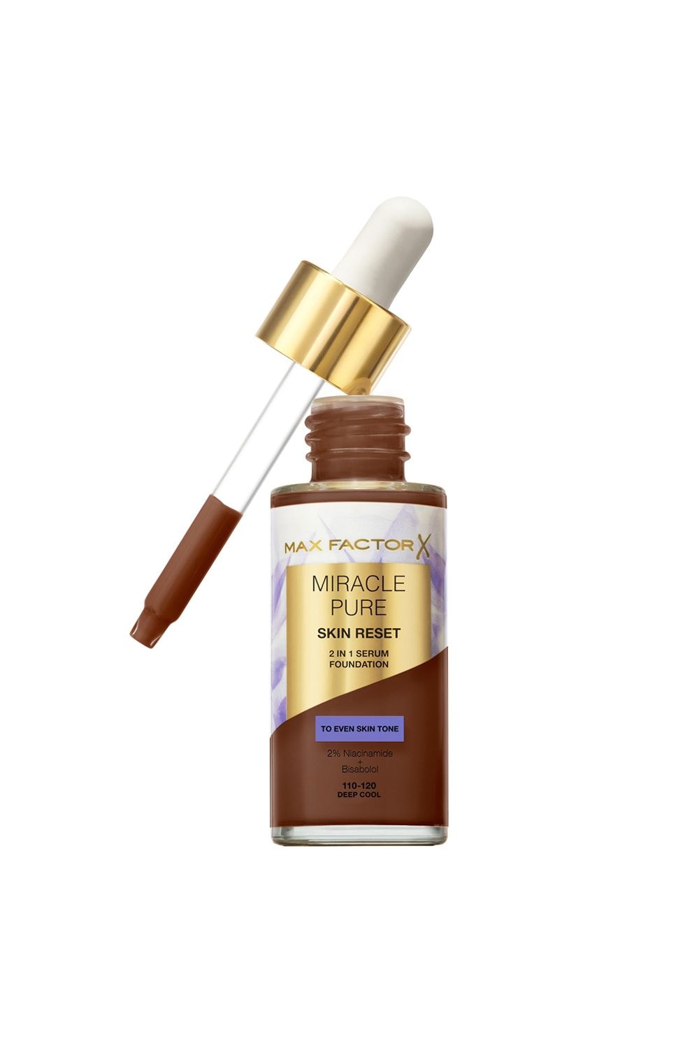 Max Factor Miracle Pure Skin Reset Serum Foundation 30ml Deep Cool image 1