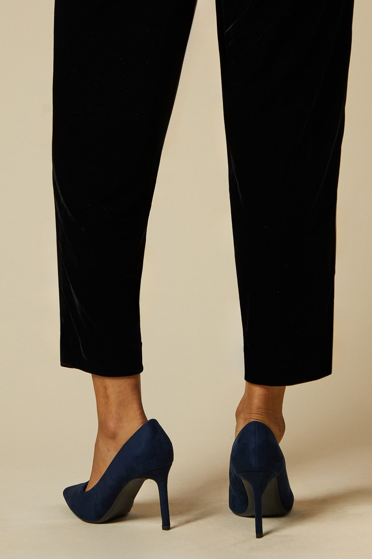 Dorothy Perkins Wide Fit Dash Pointed High Stiletto Heel Court Shoes Navy image 3