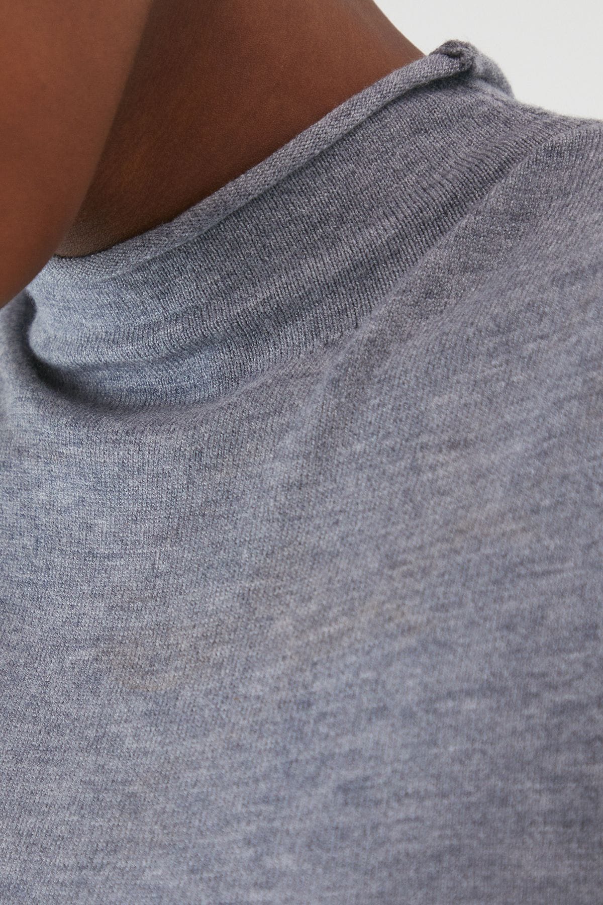 MissPap Soft Knit Grown On Neck Sleeveless Split Leg Maxi Dress Grey image 5