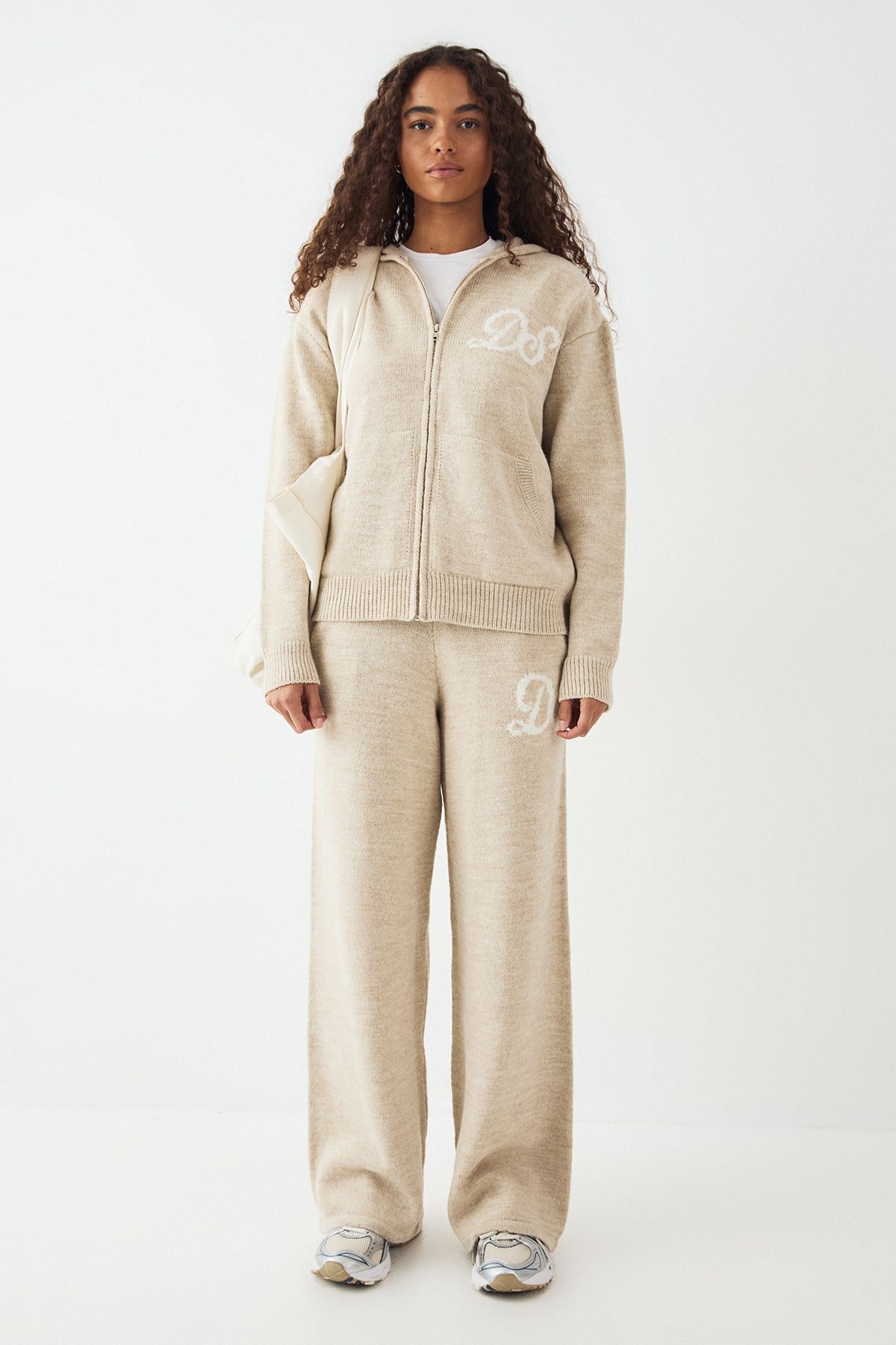 DSGN Studio DSGN Studio Knitted Straight Leg Trouser Oatmeal image 5