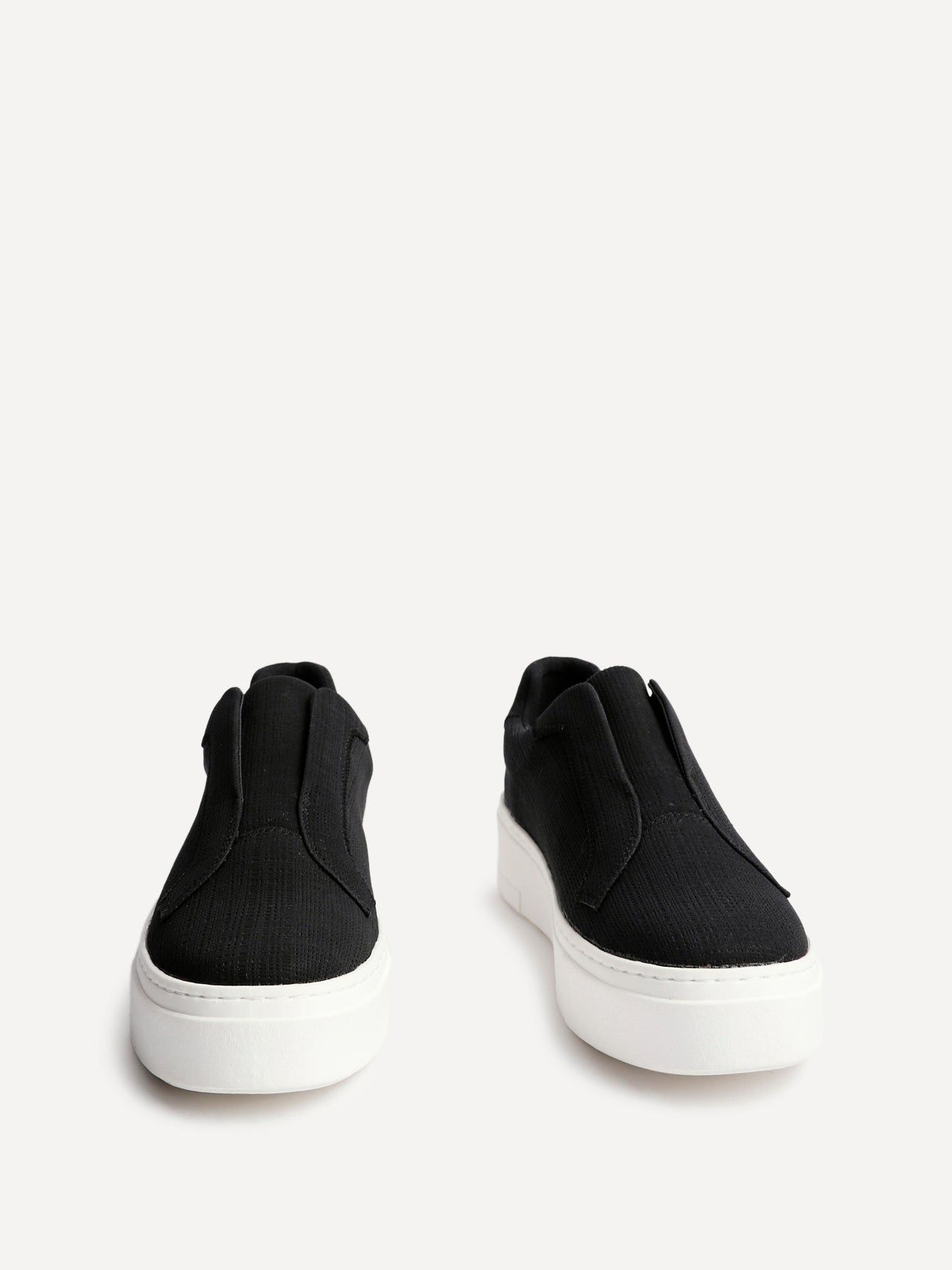 Linzi Henley Black Textured Slip On Platform Trainers image 3