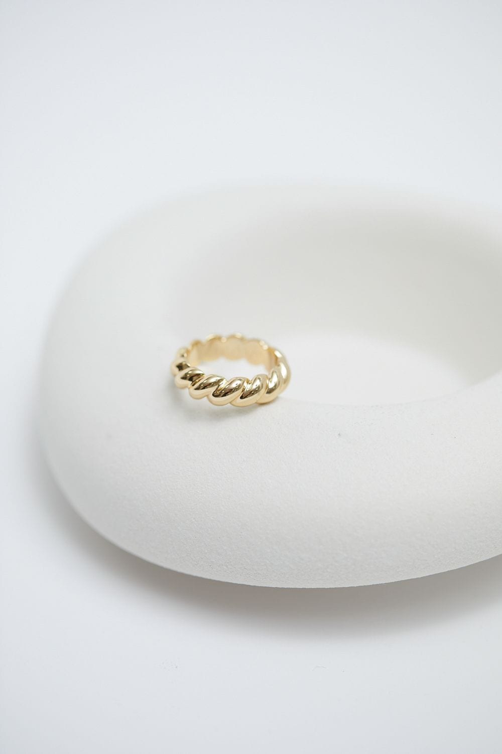 Jon Richard Gold Plated Polished Twisted Ring image 3