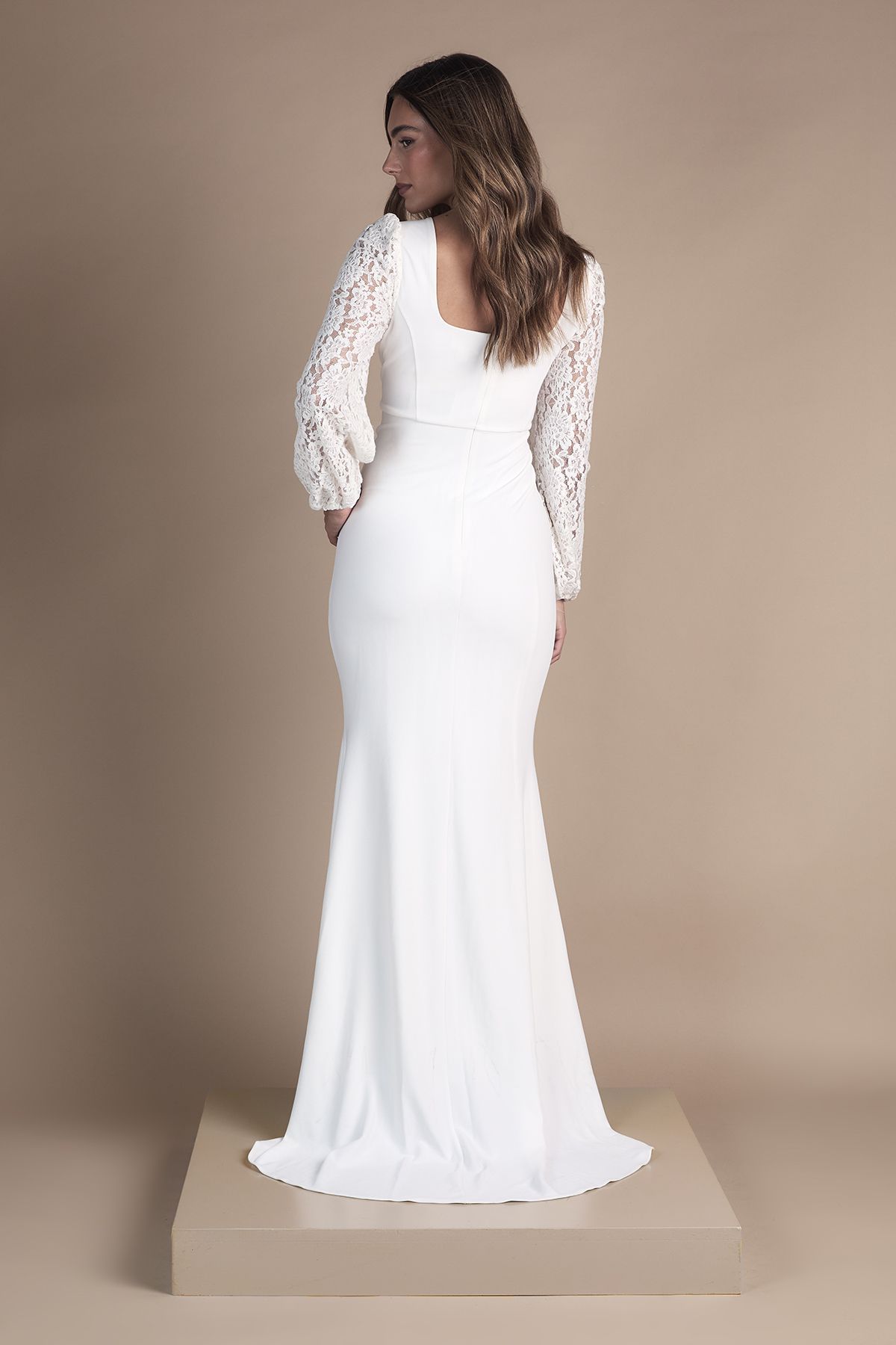Coast Square Neck Statement Sleeve Maxi Fishtail Wedding Dress Ivory image 3