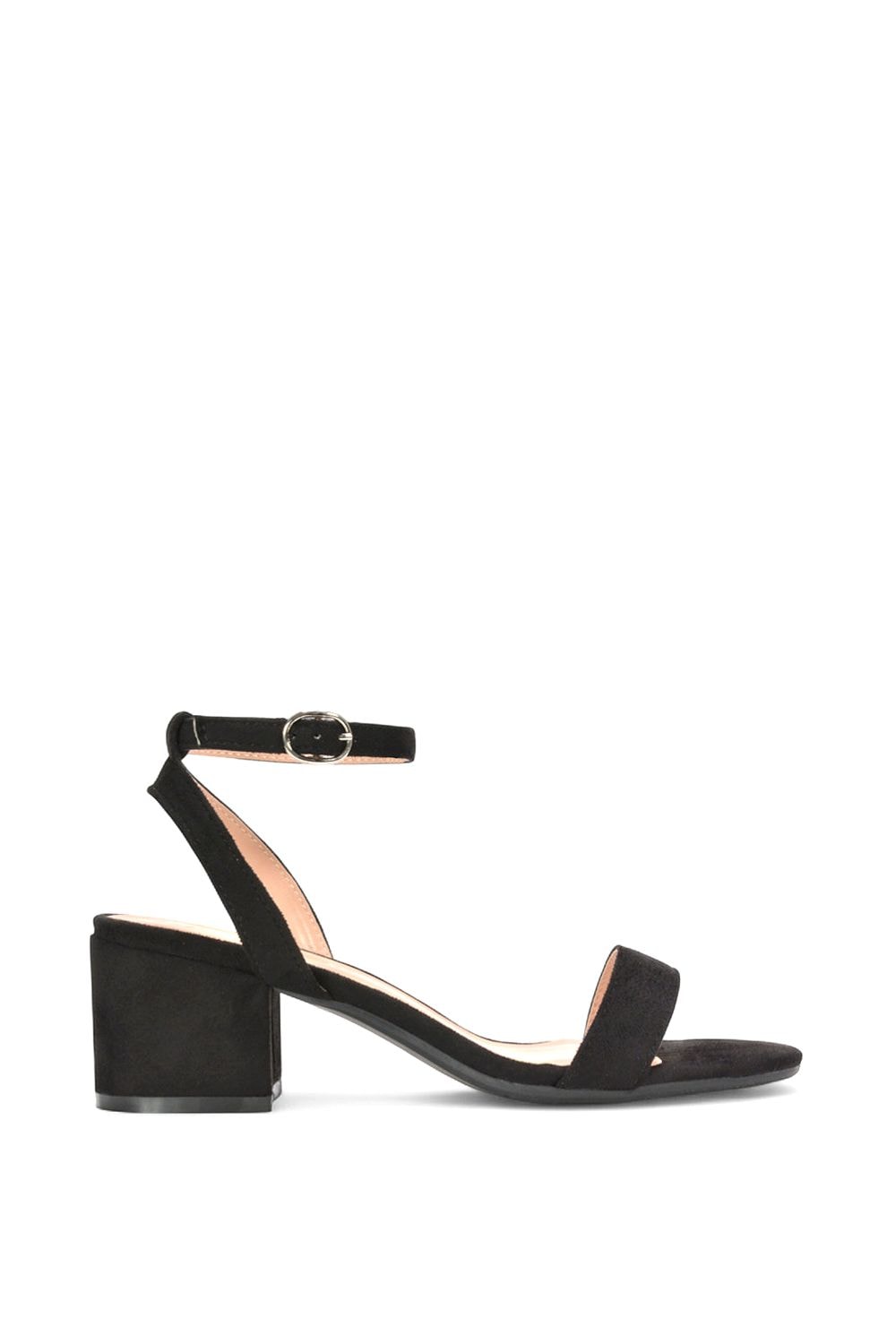 XY London 'Gemma' Low Block Heel Open Toe Strappy Sandal Shoes image 1