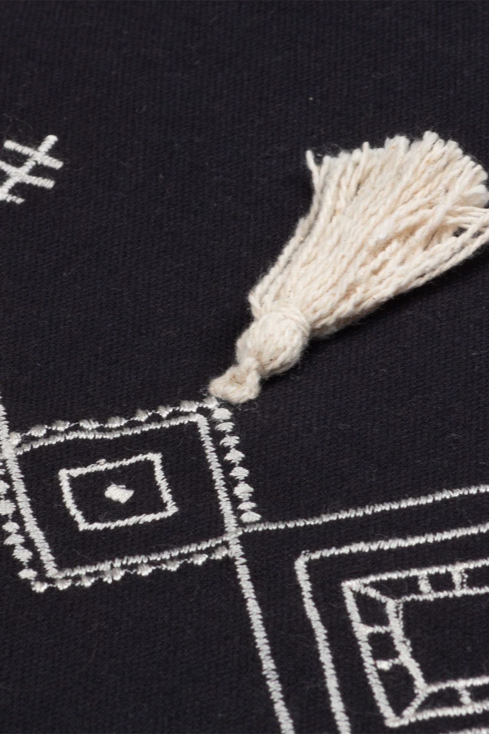 Furn Pritta Cotton Embroidered Tasselled Cushion image 4