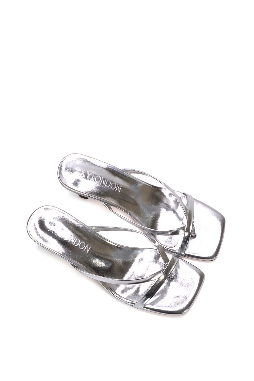 XY London 'Tiana' Slip On Mid Kitten Heel Mules Square Toe Sandals image 5