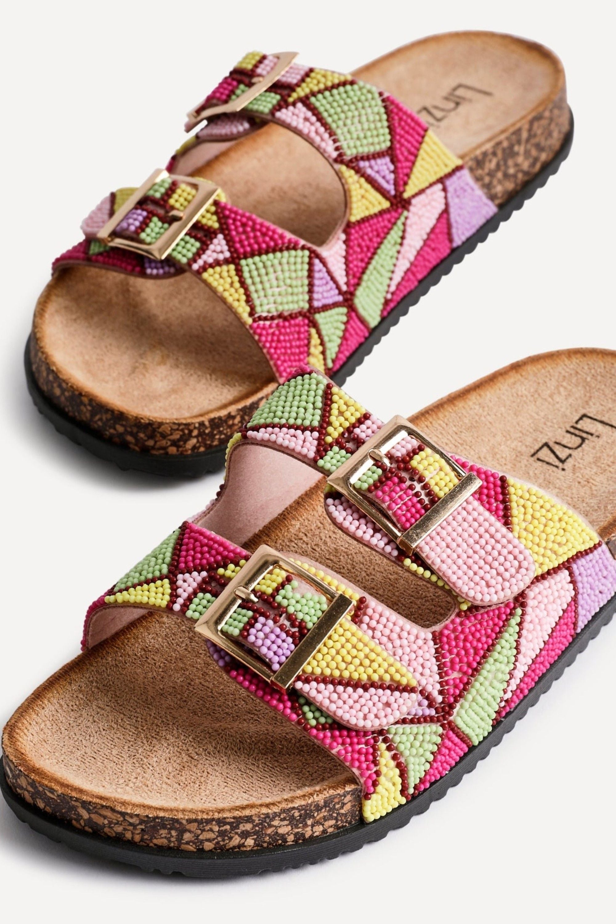 Linzi Gleam Multi Coloured Beaded Sliders image 5