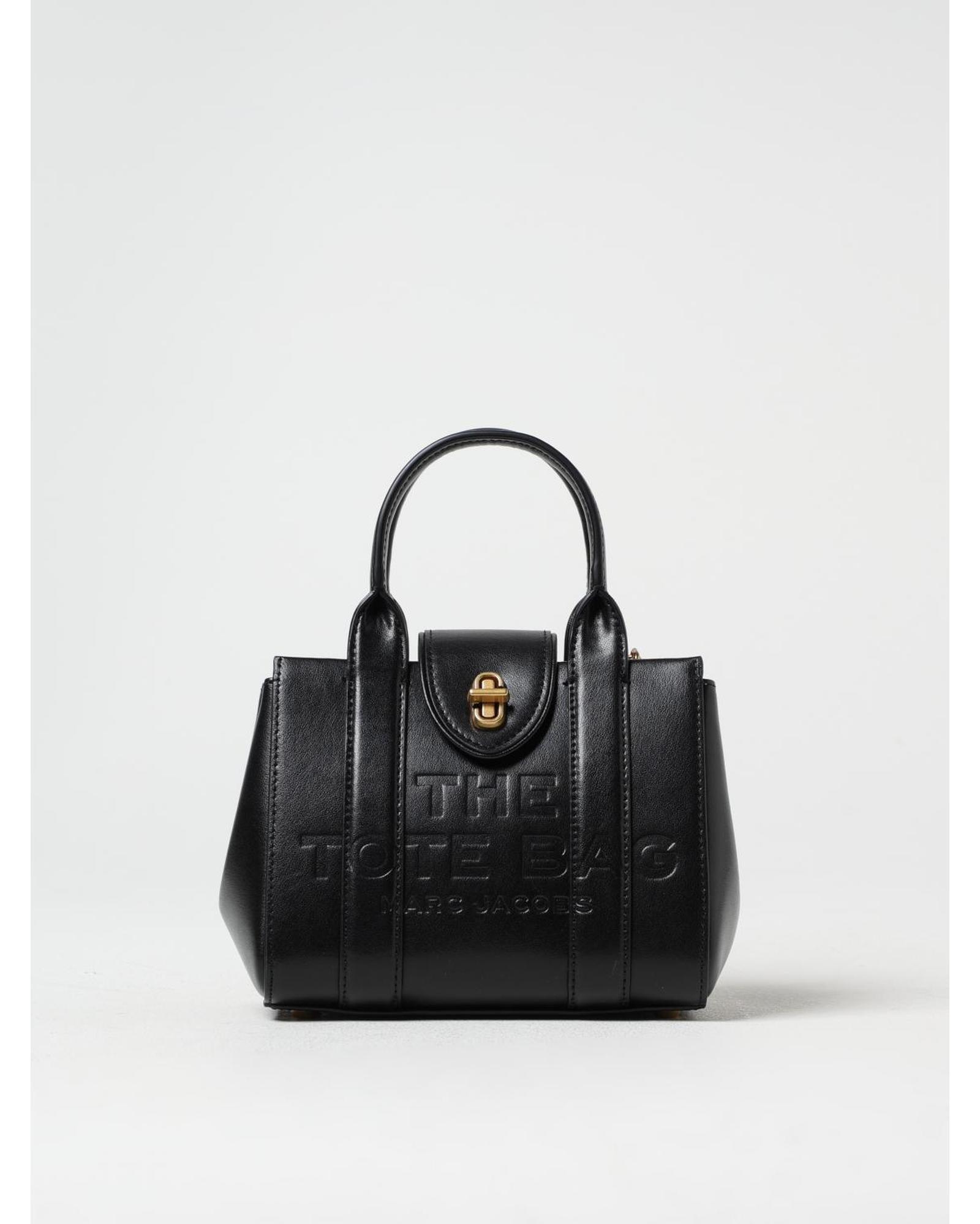 Marc Jacobs The Tote Bag Mini Structured Tote Wo - Black Clutch Bags