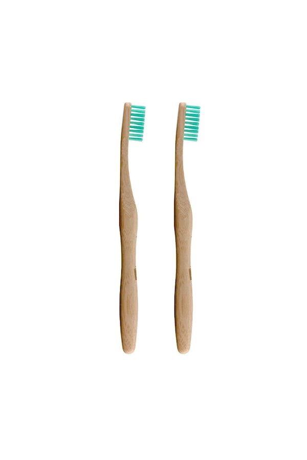 Dr. Botanicals Bamboo Toothbrush Green Twin Value Savings Pack