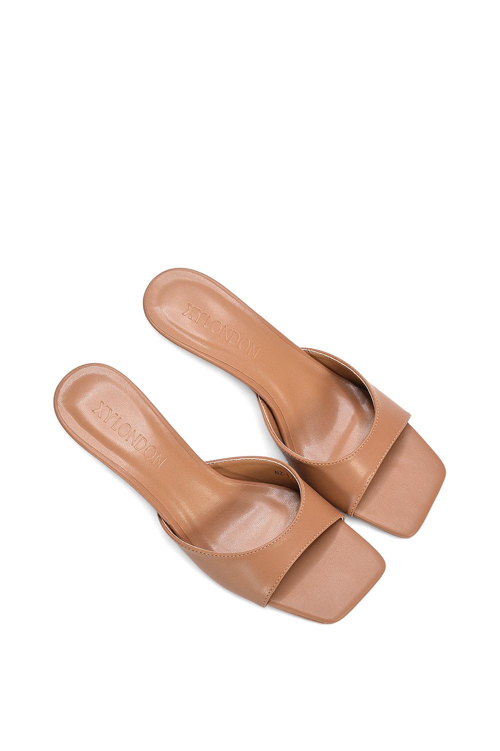 XY London 'Jane' Square Toe Kitten Heel Slip On Heeled Sandal Mules image 6