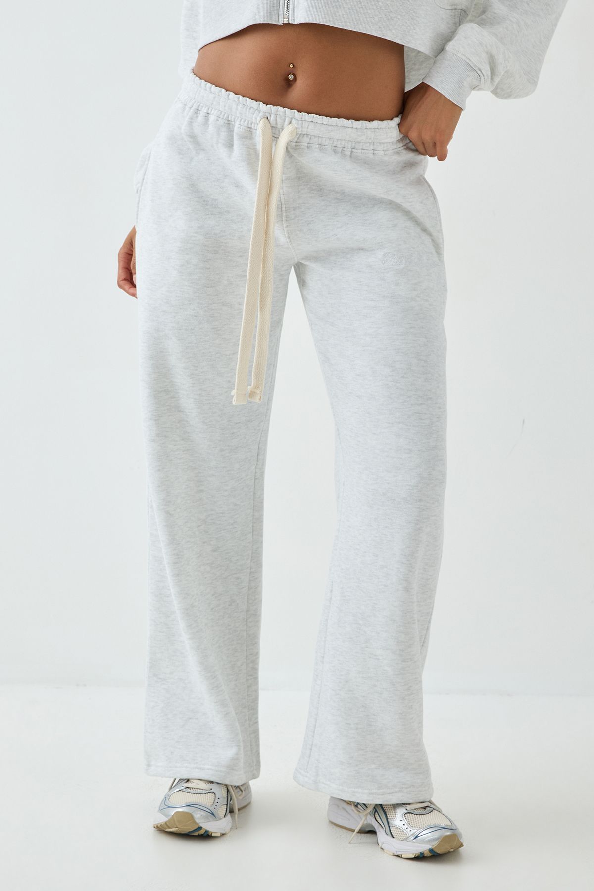 DSGN Studio Tall DSGN Studio Contrast Drawcord Straight Leg Jogger Ash Grey image 3