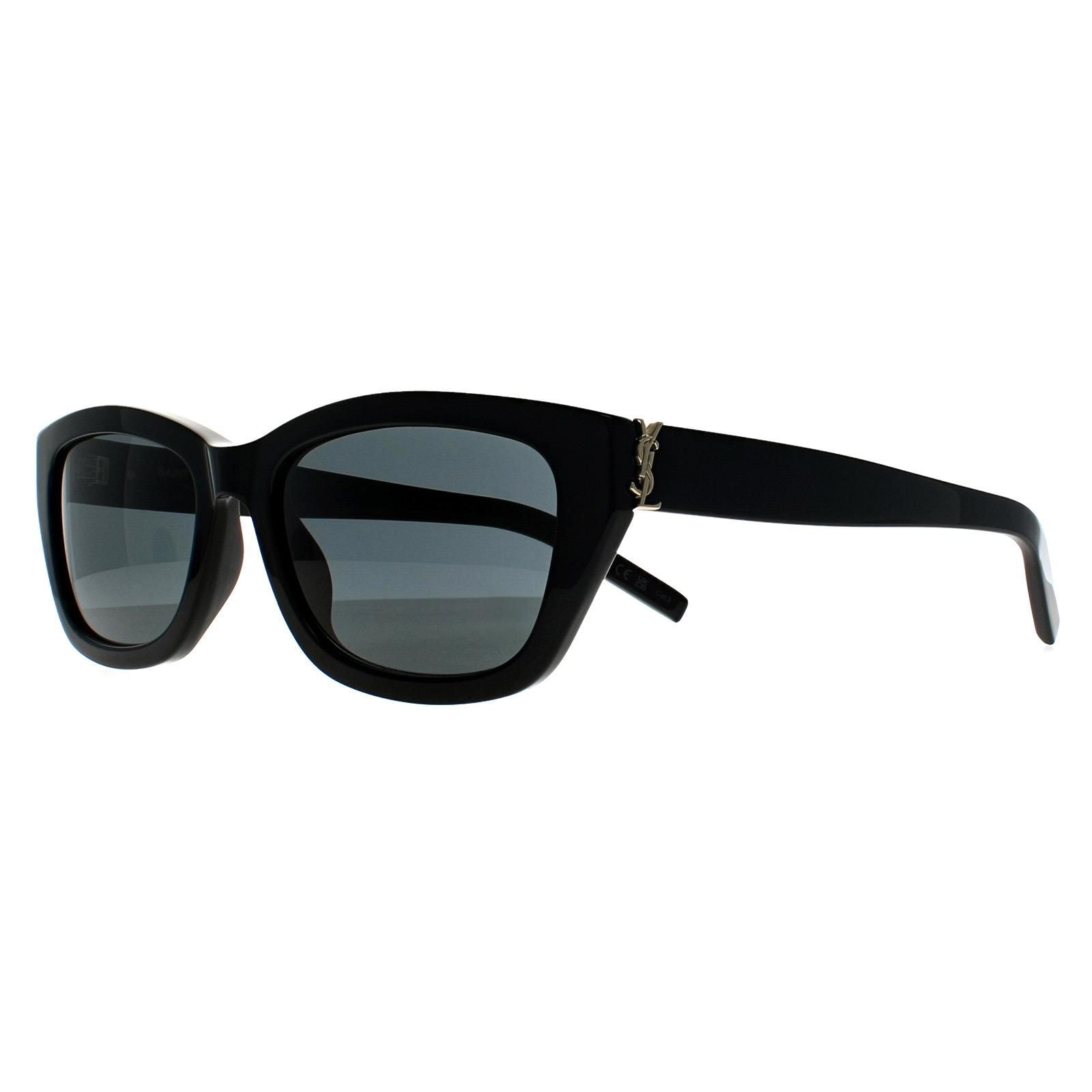 Saint Laurent Cat Eye Shiny Black Grey SL M153 image 2