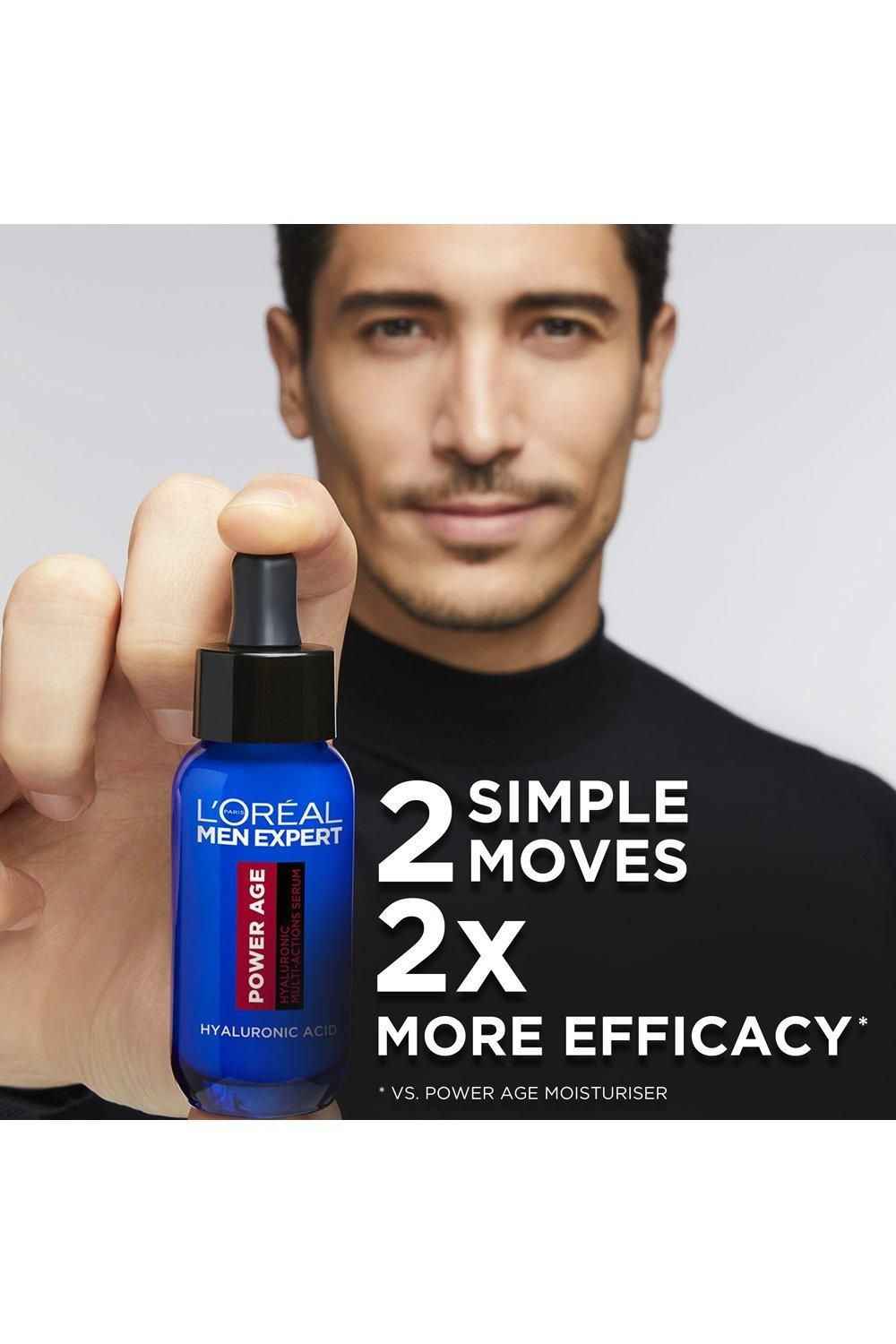 L'Oréal Paris Men Expert Power Age Serum, Hyaluronic Acid Serum for Ageing, Dry & Dull Skin Multi image 9