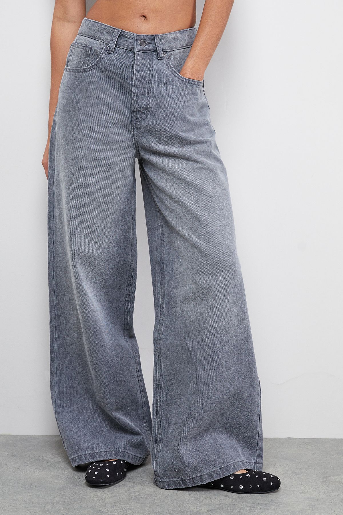 Warehouse Grey Straight Leg Jean Grey image 1