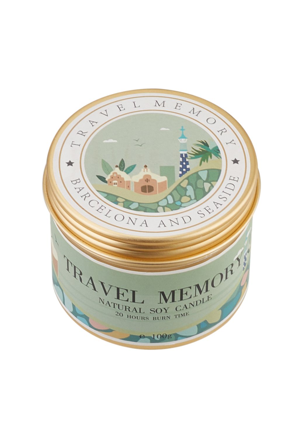 SHEONLY Kiwi Fruit Soy Wax Scented Candle in Aluminum Tin image 2