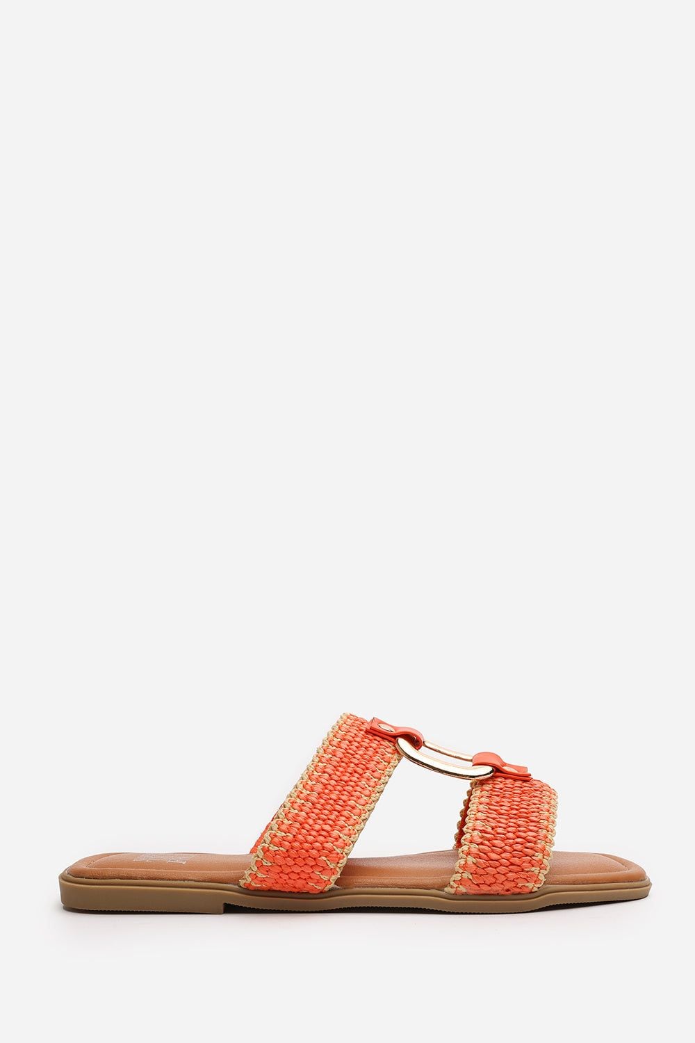 Where's That From 'Mackenzie' Woven Two-Strap Sandals with Metallic Ring Detail image 1