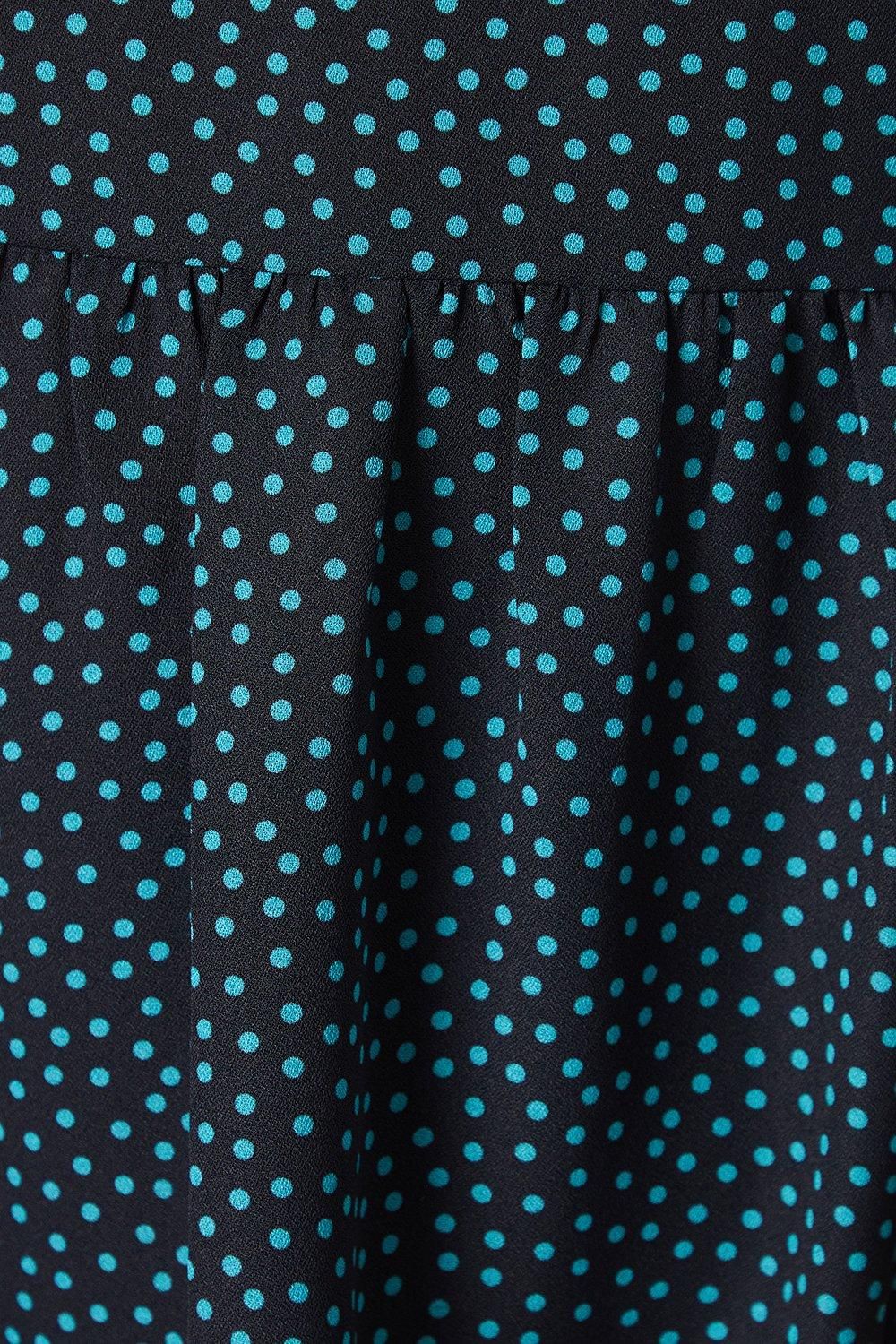 Dorothy Perkins Curve Empire Seam Smock Top Spot Print Black image 5