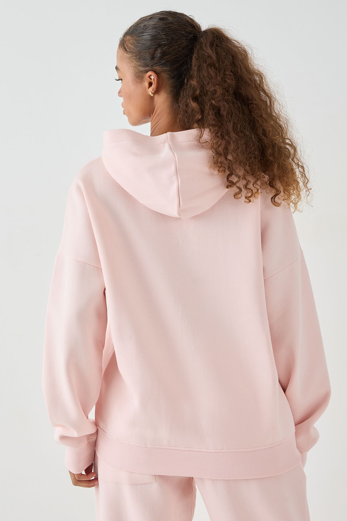 DSGN Studio DSGN Studio Oversized Zip Through Hoodie Light Pink image 2