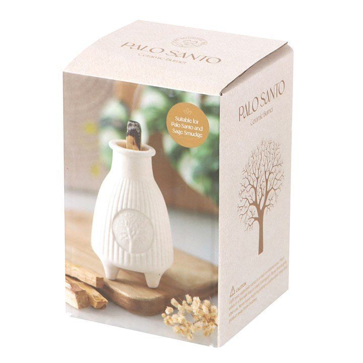 KDMD Cream Ribbed Palo Santo Burner image 5