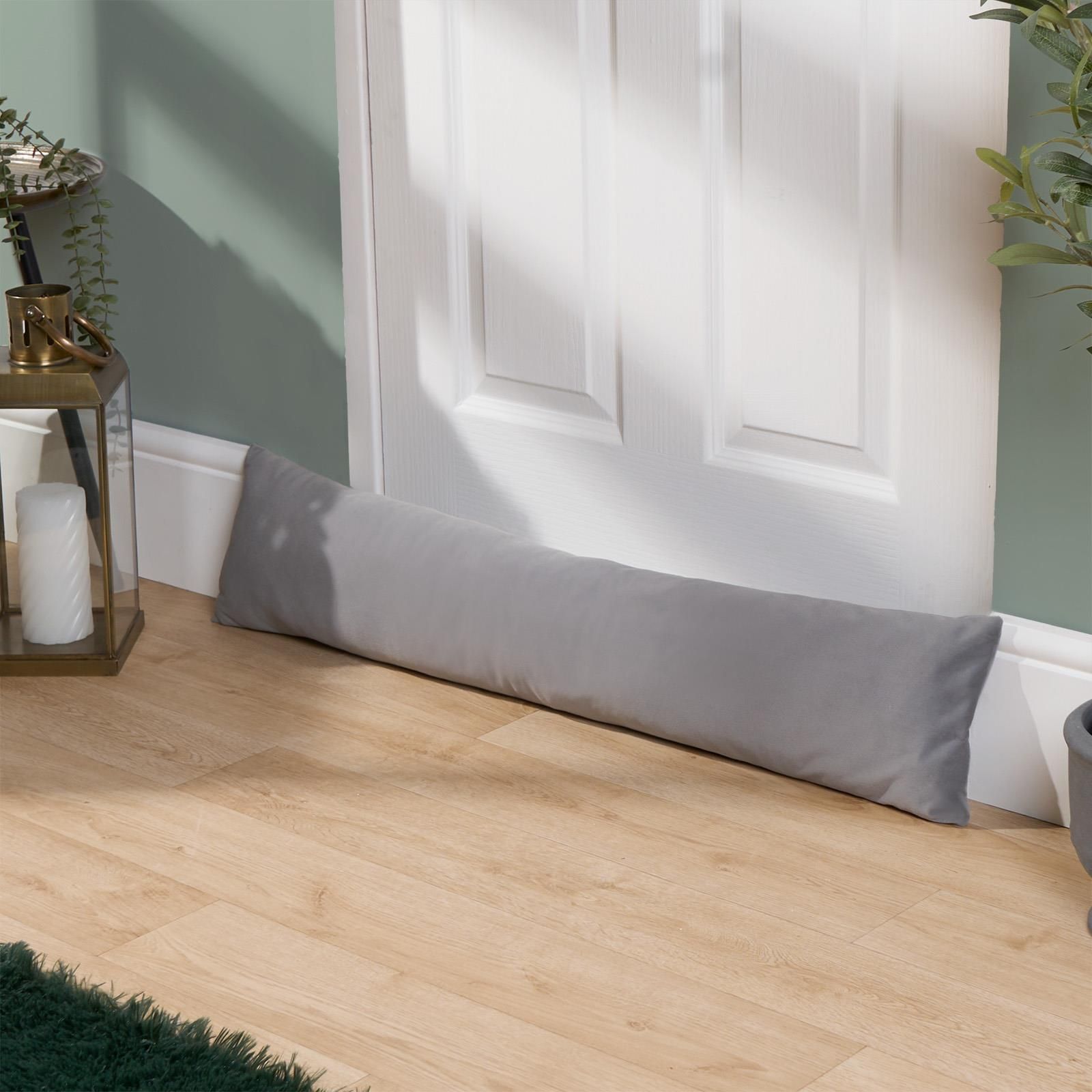 OHS Draught Excluder Matte Velvet Fabric Door Stop Energy Saving Draft Window Seal image 2