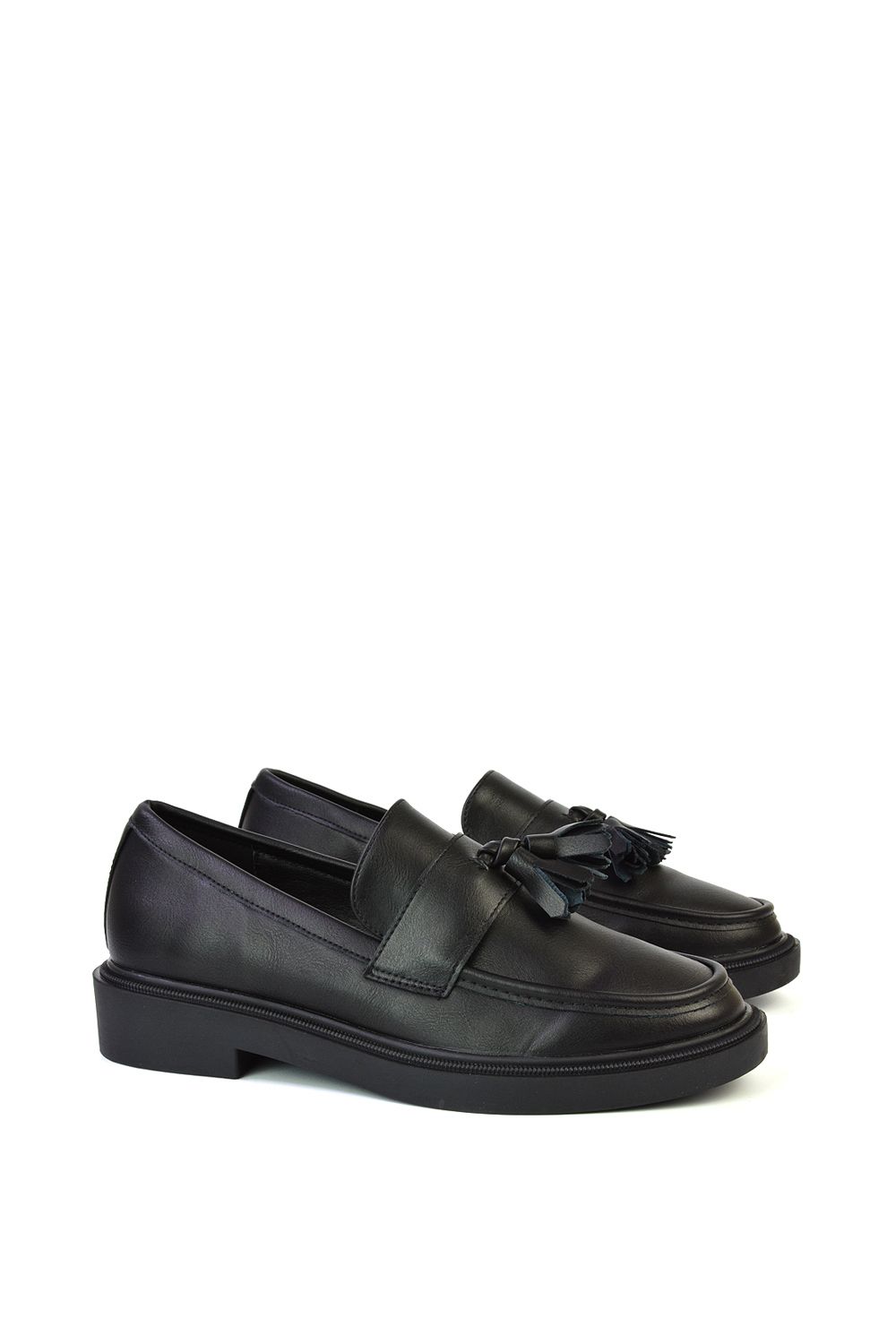XY London 'Alida' Chunky Loafers Tassel Back To School Flat Shoes image 2
