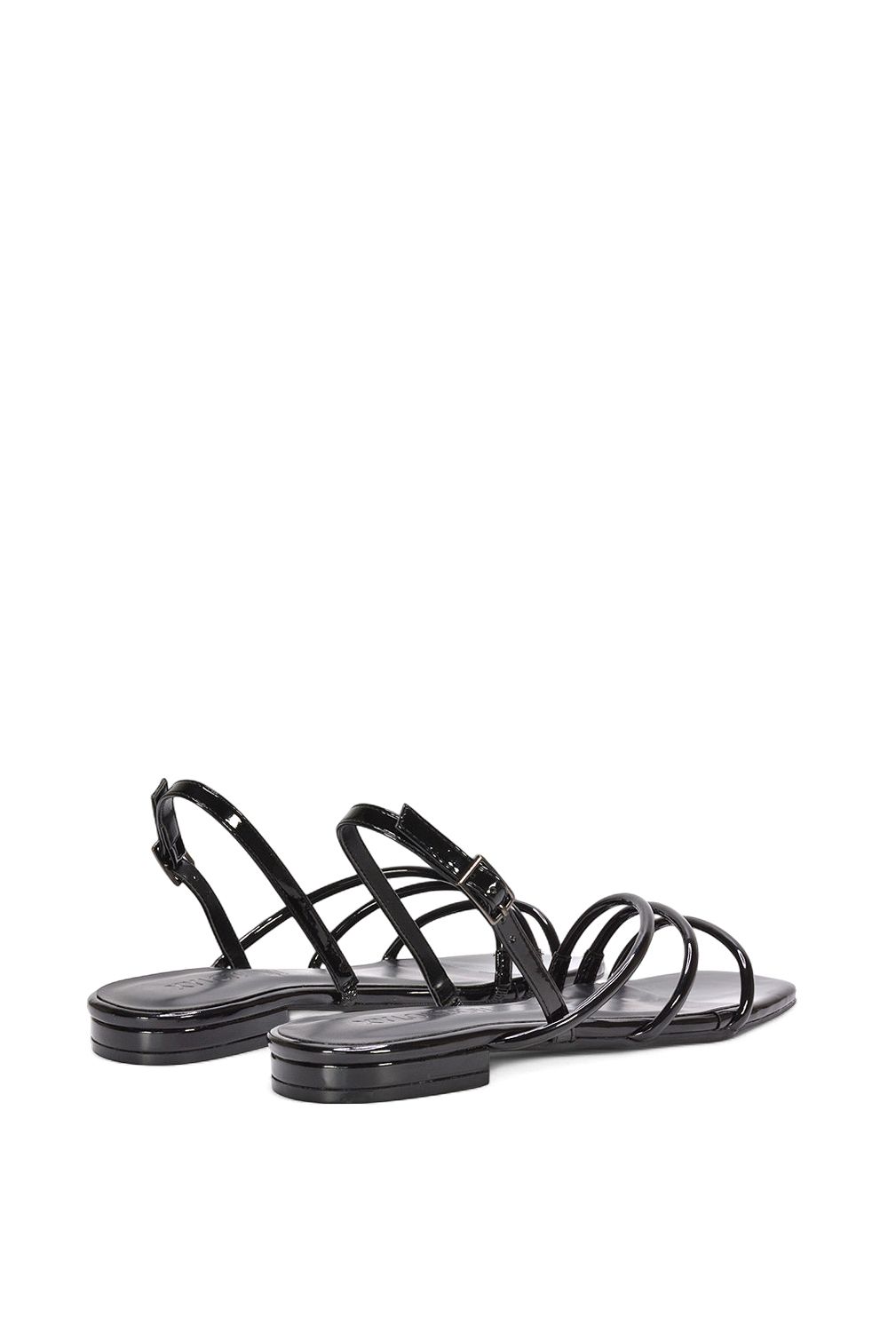 XY London 'Mary' Square Toe Strappy Slingback Flat Sandals image 3