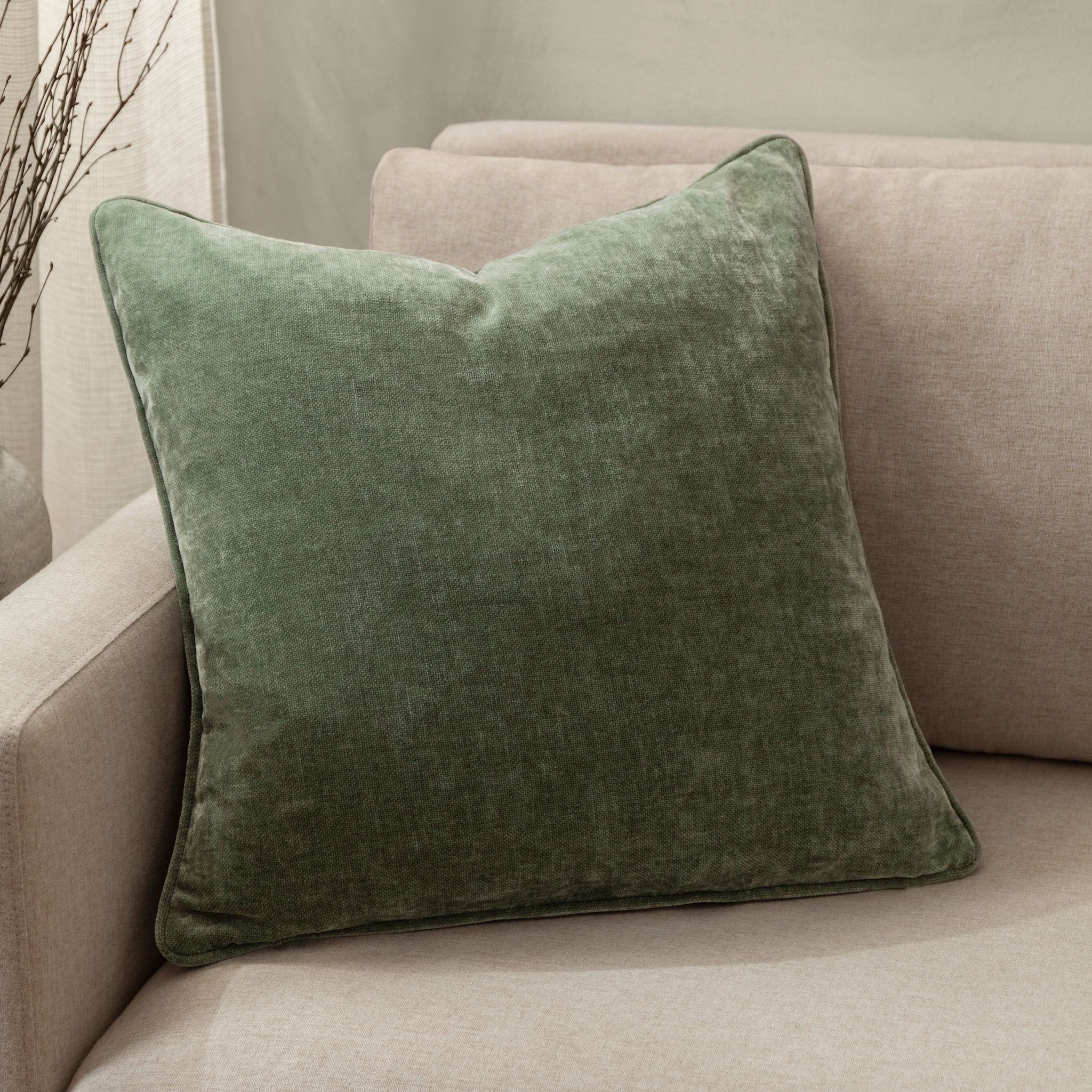 Yard Heavy Chenille Woven Piped Cushion image 1