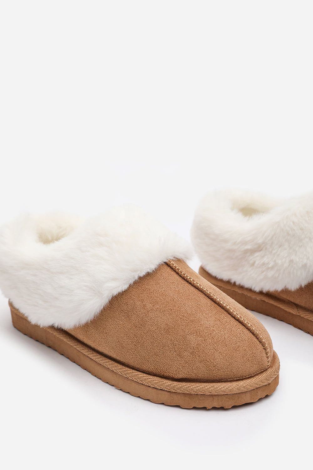 Where's That From 'Inaya' Mule Slippers with Faux Fur Collar Trim image 5