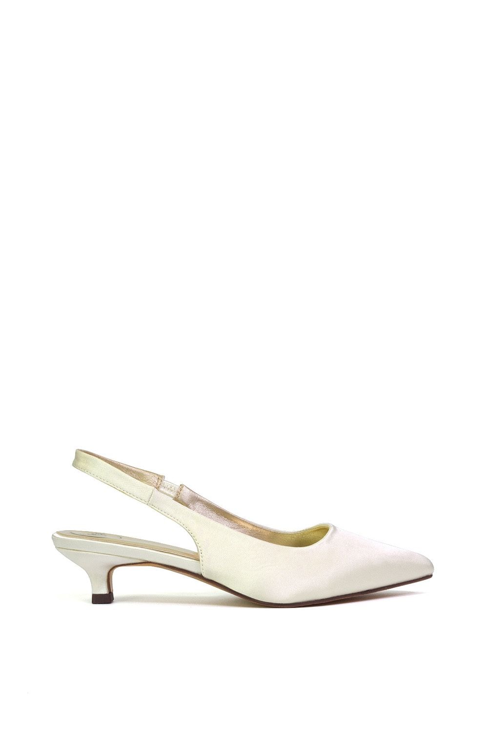 XY London 'Avalone' Pointed Toe Sling Back Kitten Heel Sandals image 1