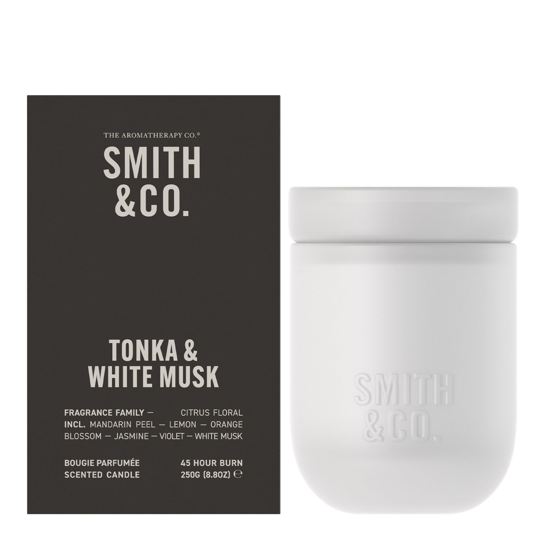 The Aromatherapy Company Smith & Co 250g Candle - Tonka & White Musk image 4