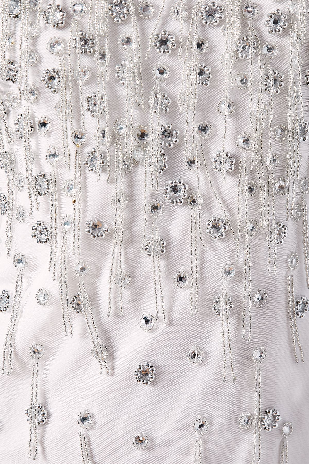 Coast Ditsy Floral Bead And Fringe Bridal Mini Dress Ivory image 5