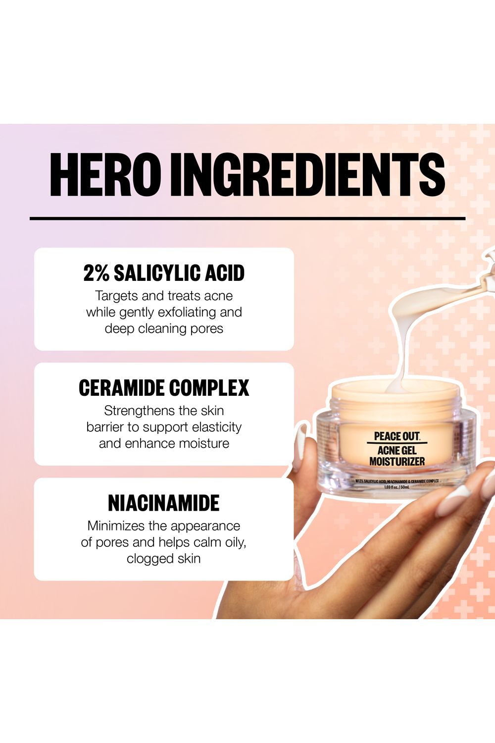 Peace Out Acne Moisturiser with 2% Salicylic Acid 50ml Multi image 7