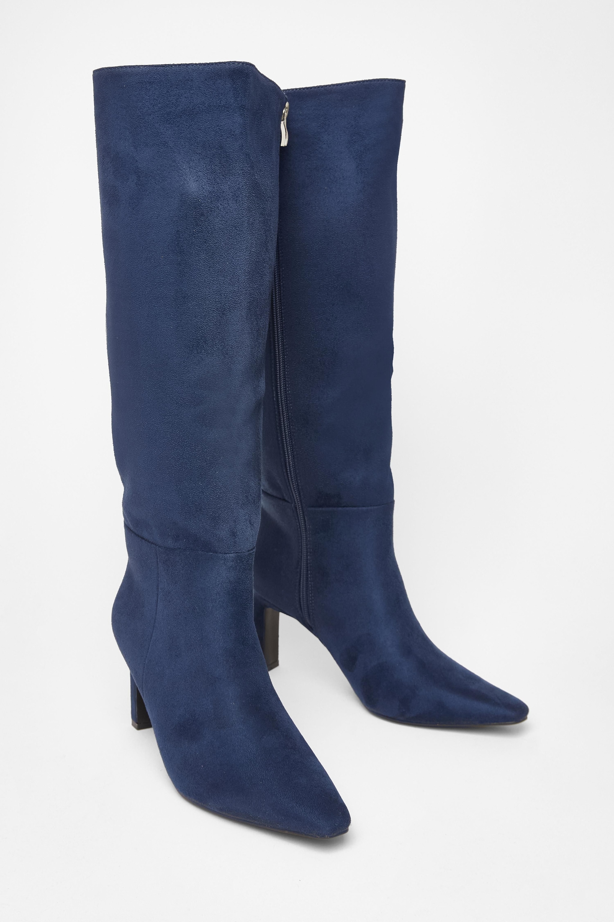 Quiz Navy Knee High Boots image 2