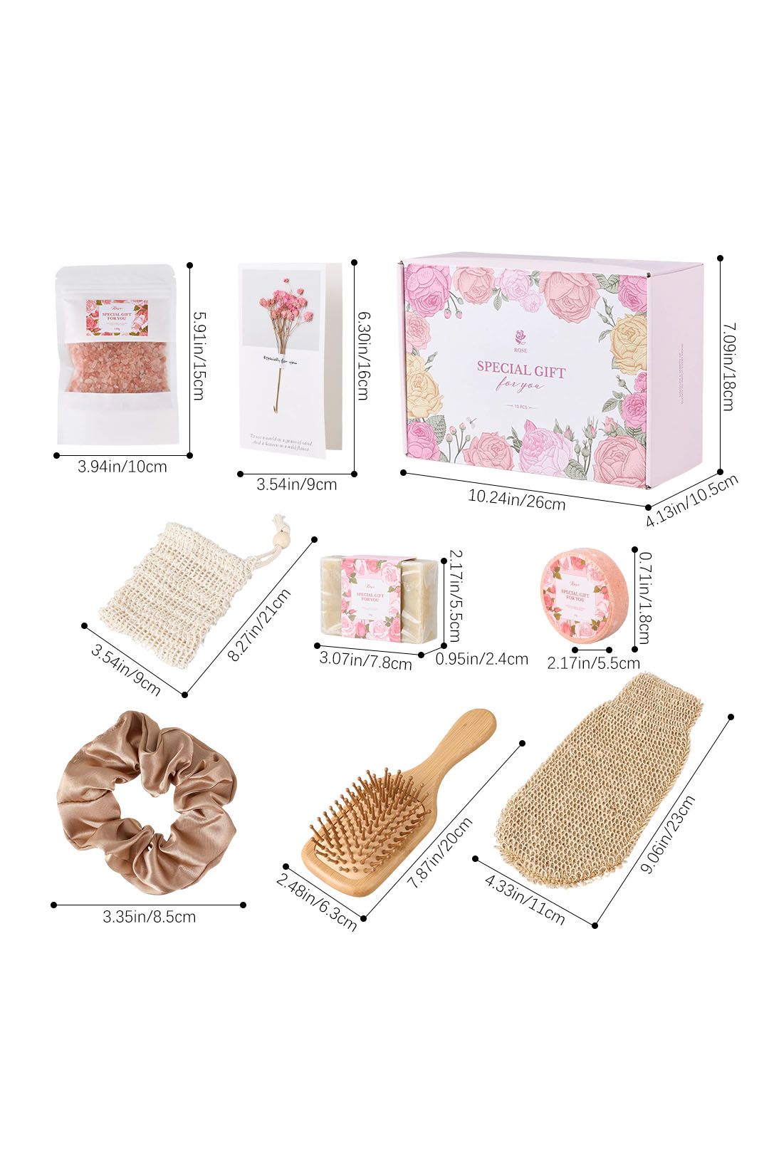 Living and Home Rose-Scented Spa Bath Gift Set image 5