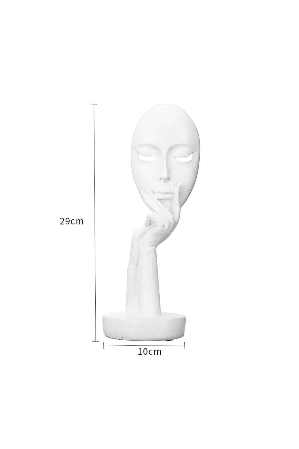 Living and Home 29x10cm White Living Room Accessories Ornaments Resin Meditation Figurine for Home, Office & Study Décor image 4