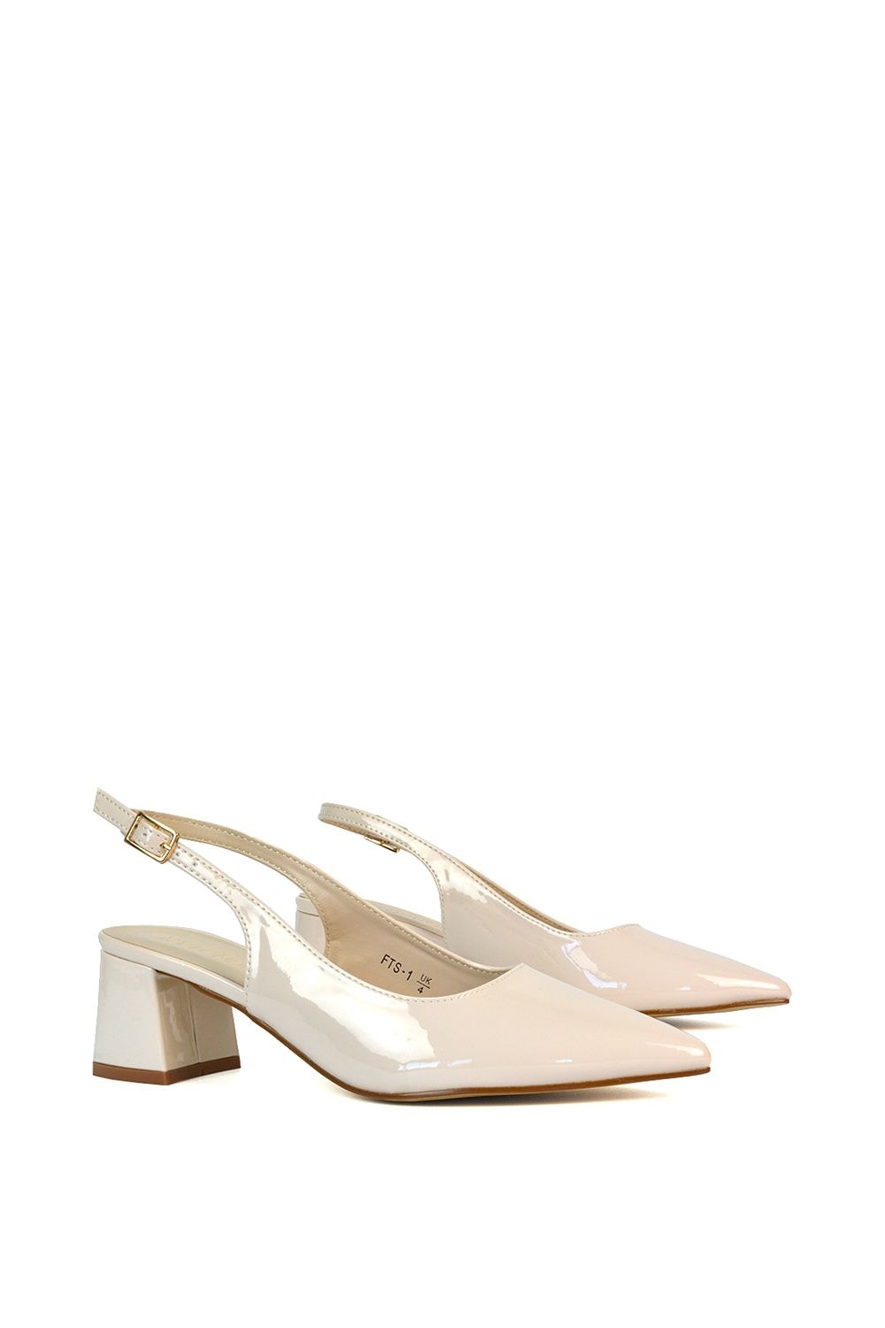 XY London 'Becky' Pointed Toe Slingback Court Shoe Heels image 5