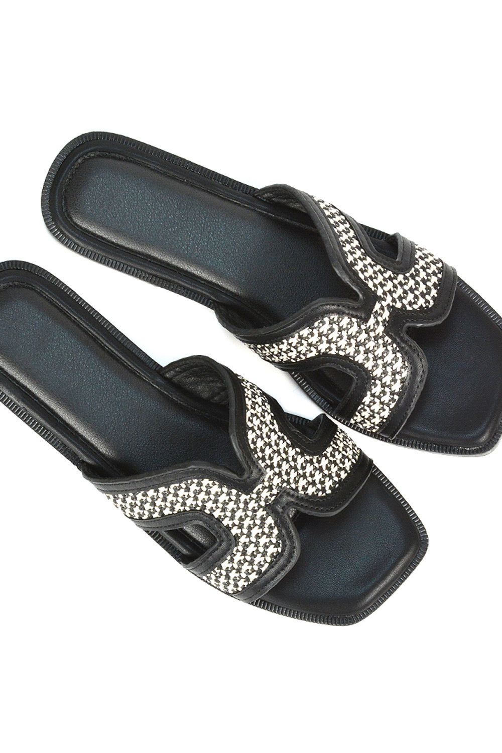 XY London 'Lola' Cut Out Strap Flat Slip On Slider Sandals image 3