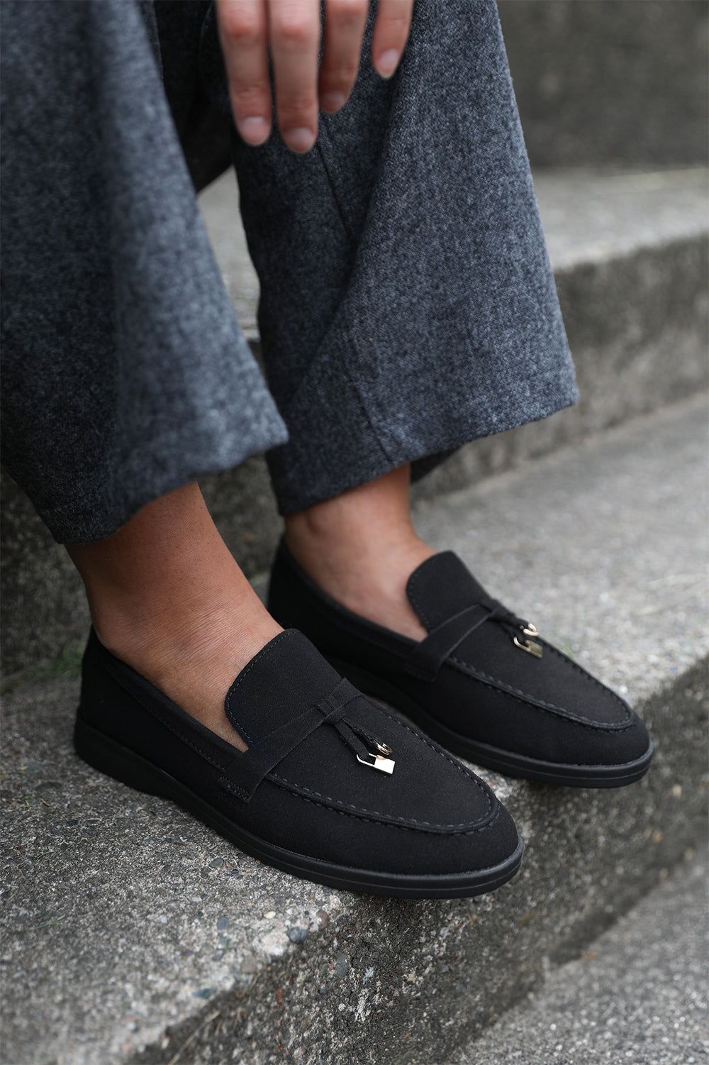 Where's That From 'Pegasus' Wide Fit Slip On Trim Loafers With Accessory Detailing image 1