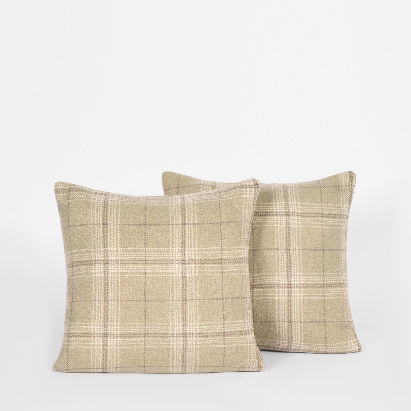 OHS 2 Pack Woven Check Cushion Covers Printed Soft image 3