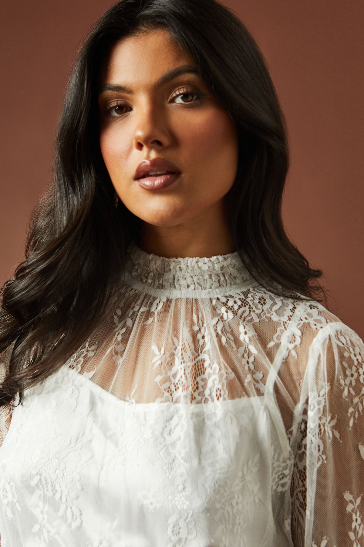 Oasis Scallop Edge Lace Blouse Ivory image 4